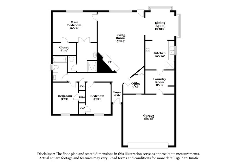 1,680/Mo, 302 Fair Oak Ct Stafford, TX 77477 Floor Plan View