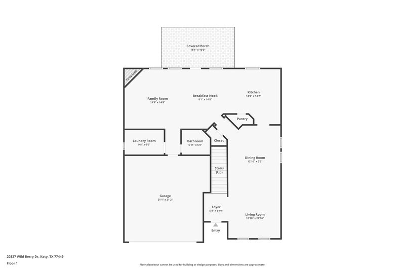 2,065/Mo, 20327 Wild Berry Dr Katy, TX 77449 Floor Plan View 2