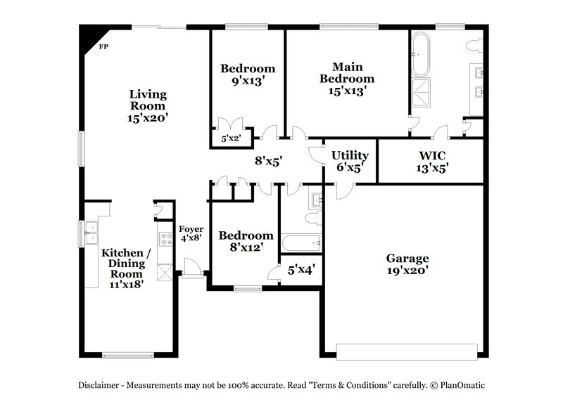 2,060/Mo, 6130 Springhaven Dr Humble, TX 77396 Floor Plan View