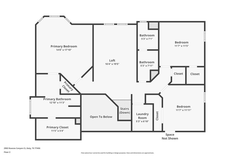 2,365/Mo, 2903 Nueces Canyon Ct Katy, TX 77450 Floor Plan View