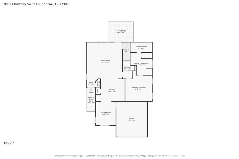1,895/Mo, 9962 Chimney Swift Ln Conroe, TX 77385 Floor Plan View
