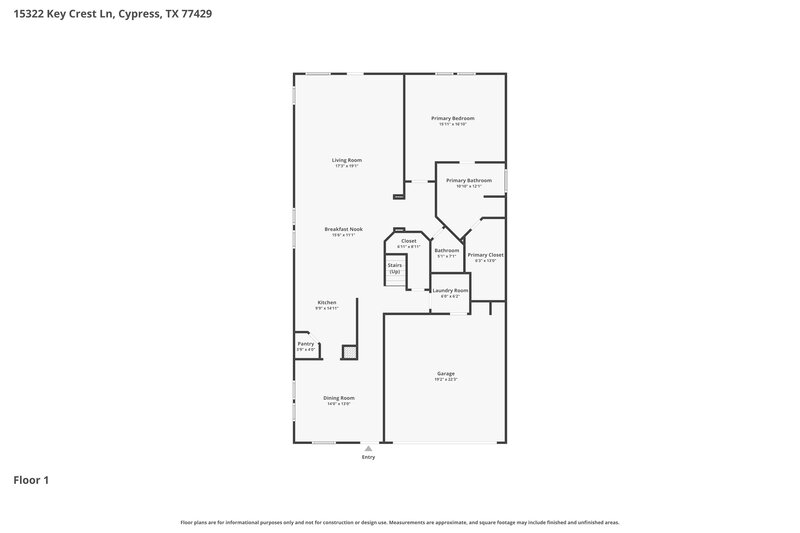 2,595/Mo, 15322 Key Crest Ln Cypress, TX 77429 Floor Plan View