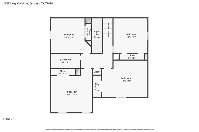 2,595/Mo, 15322 Key Crest Ln Cypress, TX 77429 Floor Plan View 2