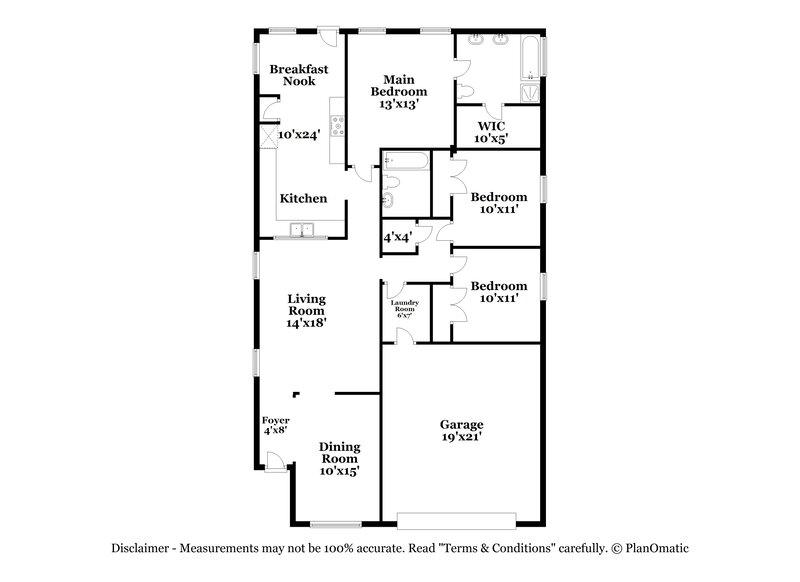 1,975/Mo, 2919 Katybriar Ln Katy, TX 77449 Floor Plan View