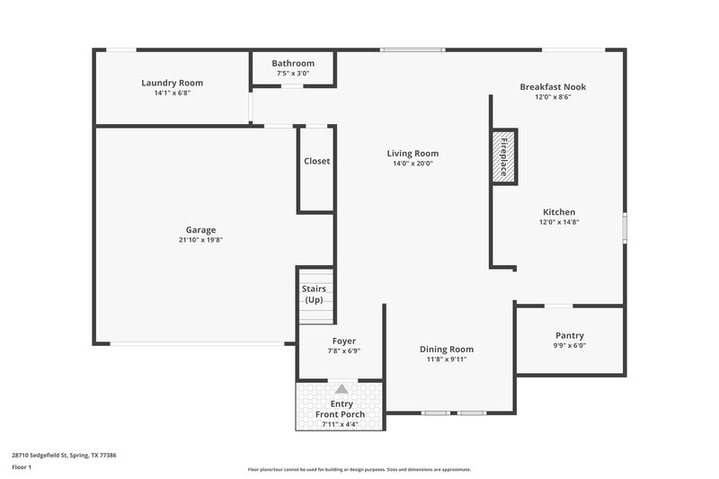 2,055/Mo, 28710 Sedgefield St Spring, TX 77386 Floor Plan View