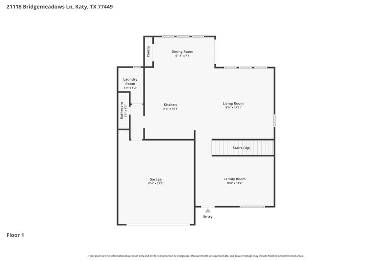 1,880/Mo, 21118 Bridgemeadows Ln Katy, TX 77449 Floorplan View