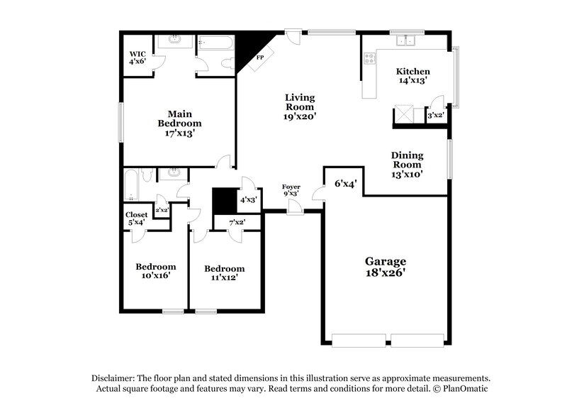 1,915/Mo, 5413 Pine Creek Dr La Porte, TX 77571 Floor Plan View