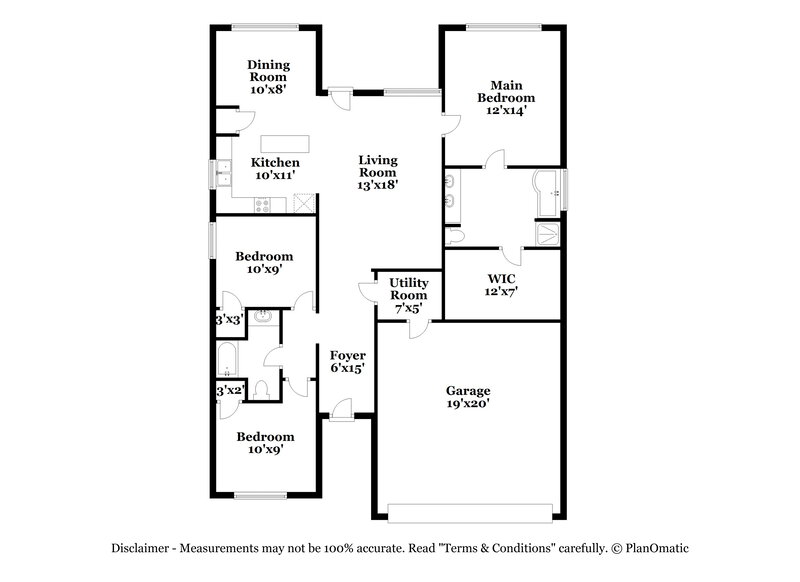 1,800/Mo, 3935 Hollow Cove Ln Richmond, TX 77469 Floor Plan View