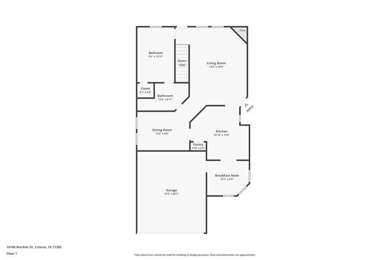1,740/Mo, 16746 Warbler Dr Conroe, TX 77385 Floor Plan View