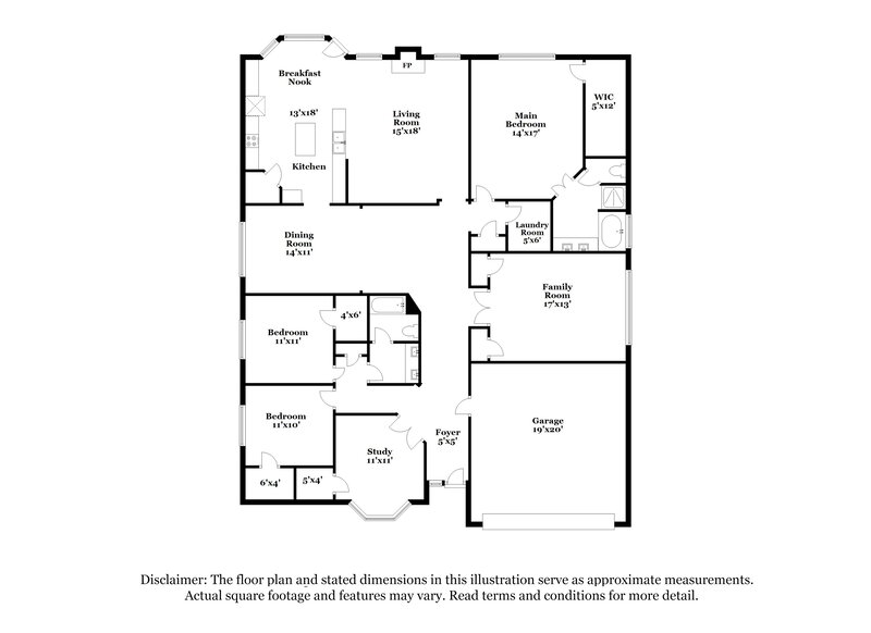 2,135/Mo, 10503 Ravens Way Baytown, TX 77523 Floor Plan View