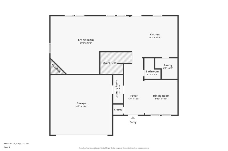 2,080/Mo, 5370 Kyla Cir Katy, TX 77493 Floor Plan View