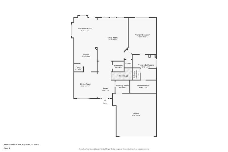 2,170/Mo, 8343 Broadleaf Ave Baytown, TX 77521 Floor Plan View