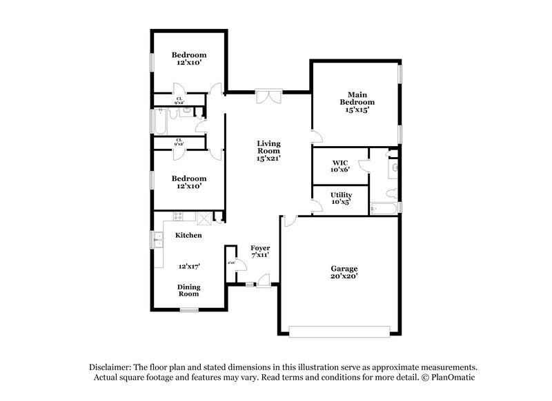 1,970/Mo, 10615 Twin Circles Dr Montgomery, TX 77356 Floor Plan View