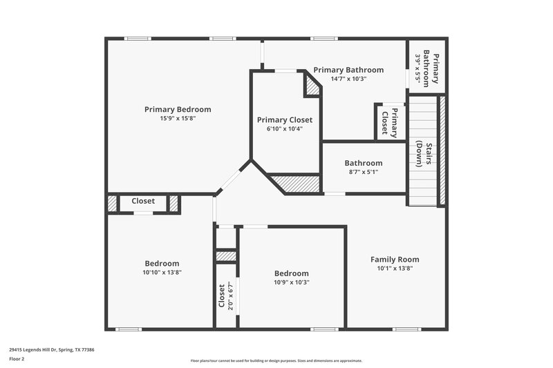 1,805/Mo, 29415 Legends Hill Dr Spring, TX 77386 Floor Plan View 2