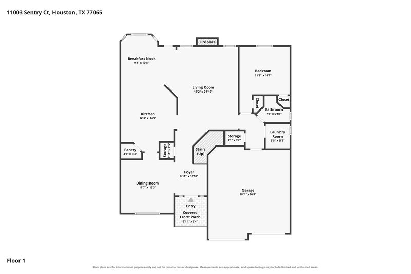 2,175/Mo, 11003 Sentry Ct Houston, TX 77065 Floor Plan View