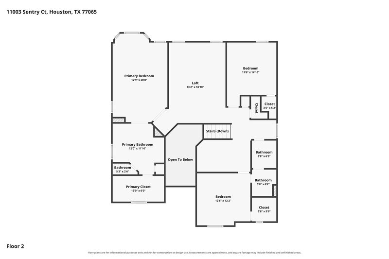 2,175/Mo, 11003 Sentry Ct Houston, TX 77065 Floor Plan View 2