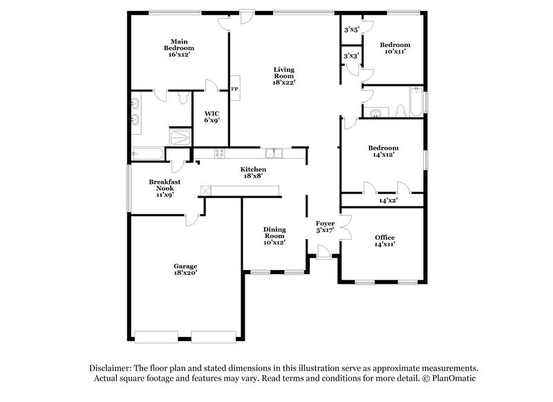 1,840/Mo, 16134 Indian Cypress Dr Cypress, TX 77429 Floor Plan View