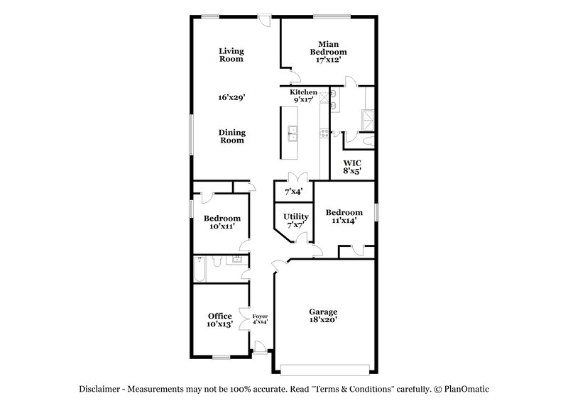 2,115/Mo, 6935 Hazelnut Ln Baytown, TX 77521 Floor Plan View