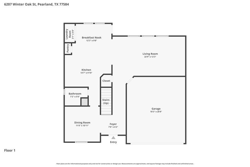 2,240/Mo, 6207 Winter Oak St Pearland, TX 77584 Floor Plan View