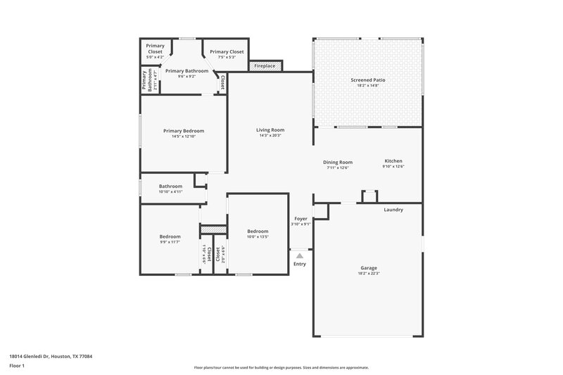 1,740/Mo, 18014 Glenledi Dr Houston, TX 77084 Floor Plan View
