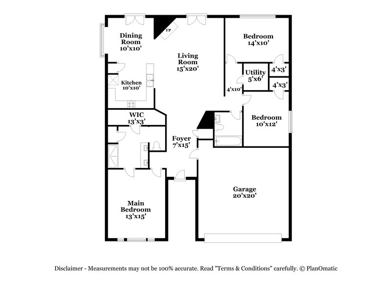 2,230/Mo, 4405 Spoonbill Dr Seabrook, TX 77586 Floor Plan View