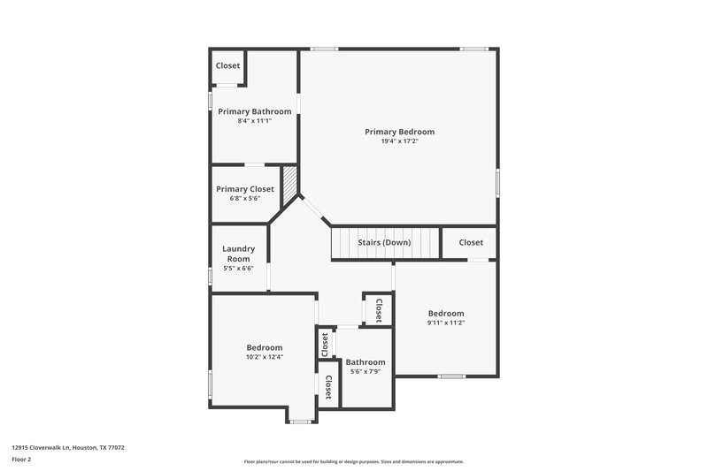 1,970/Mo, 12915 Cloverwalk Ln Houston, TX 77072 Floor Plan View 2