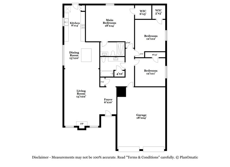 1,885/Mo, 5026 Monteith Dr Spring, TX 77373 Floor Plan View