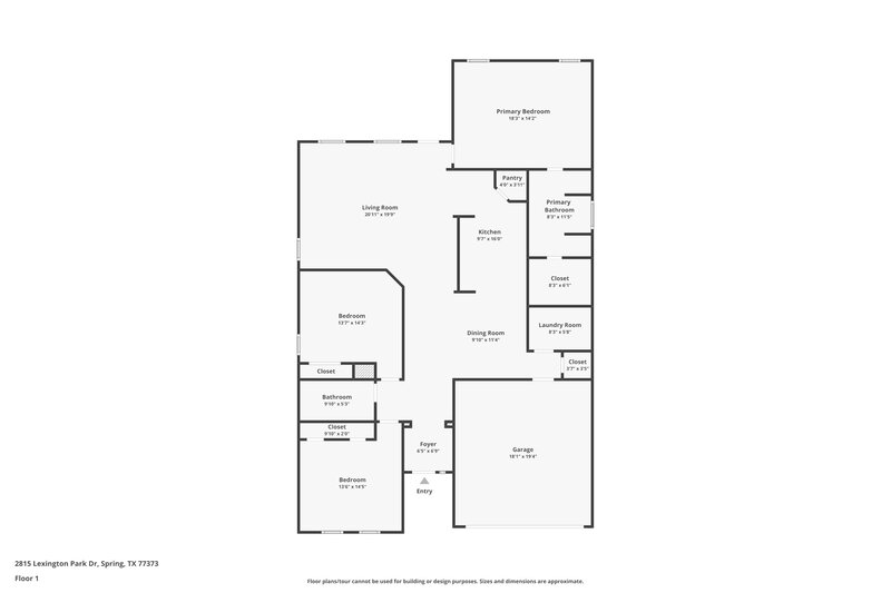 2,160/Mo, 2815 Lexington Park Dr Spring, TX 77373 Floor Plan View