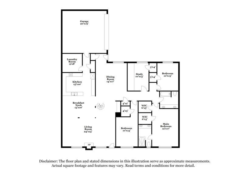 2,000/Mo, 3602 Brook Shadow Dr Houston, TX 77345 Floor Plan View