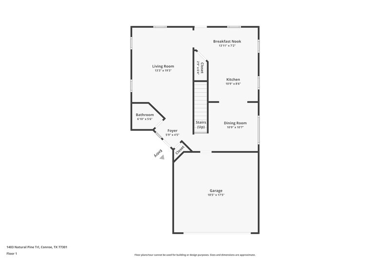 1,580/Mo, 1403 Natural Pine Trl Conroe, TX 77301 Floor Plan View