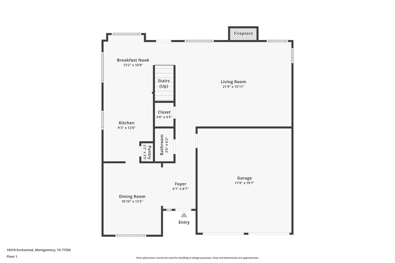 1,985/Mo, 10410 Enchanted Montgomery, TX 77356 Floor Plan View