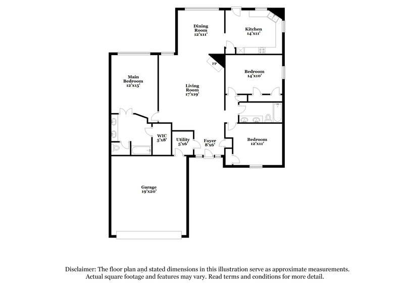 1,775/Mo, 1602 Clear Valley Dr Houston, TX 77014 Floor Plan View