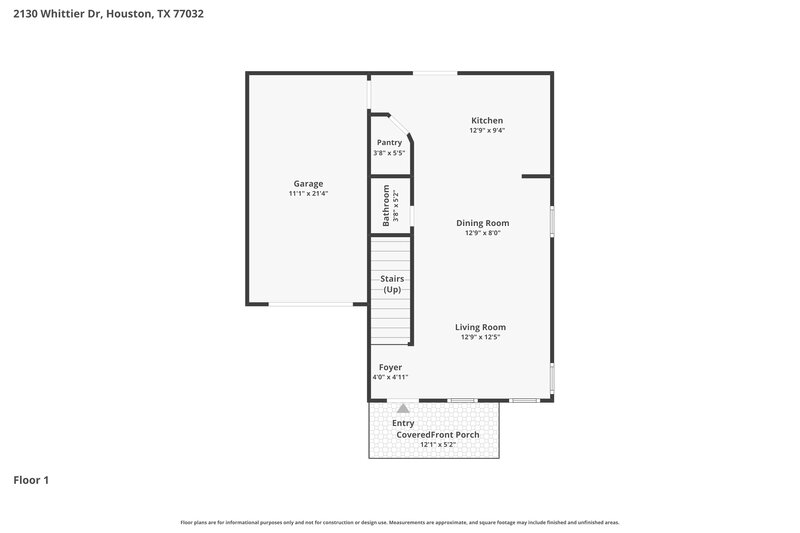 1,695/Mo, 2130 Whittier Dr Houston, TX 77032 Floor Plan View