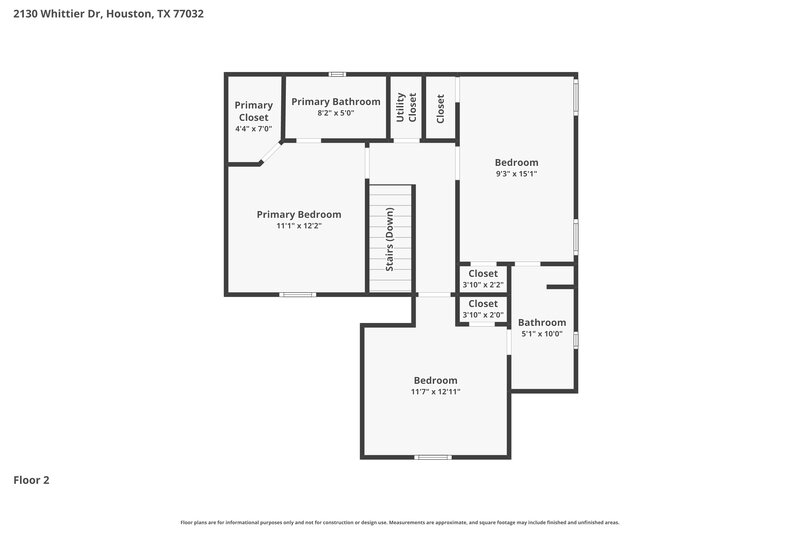 1,695/Mo, 2130 Whittier Dr Houston, TX 77032 Floor Plan View 2