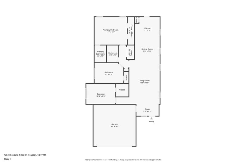 1,630/Mo, 12531 Roxdale Ridge Dr Houston, TX 77044 Floor Plan View