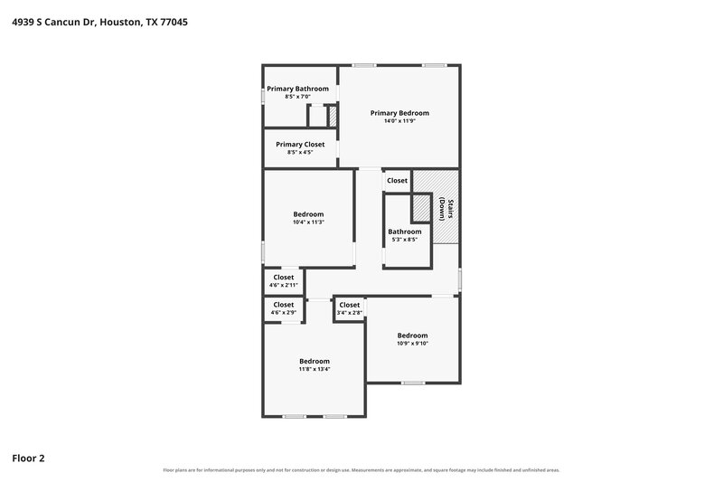 1,665/Mo, 4939 S Cancun Dr Houston, TX 77045 Floor Plan View 2