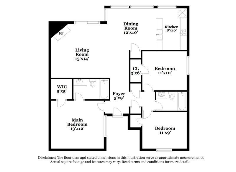 1,735/Mo, 13039 Ambrose St Houston, TX 77045 Floor Plan View