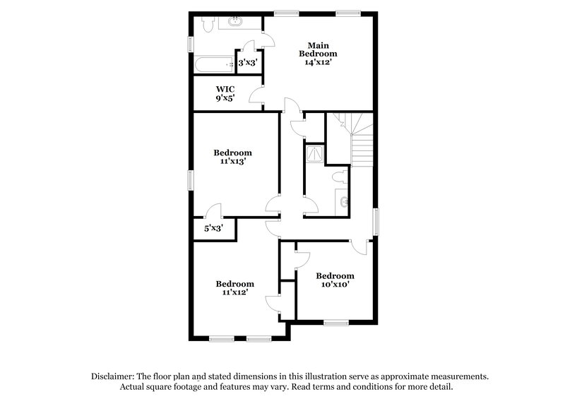 1,760/Mo, 4918 N Cancun Dr Houston, TX 77045 Floor Plan View