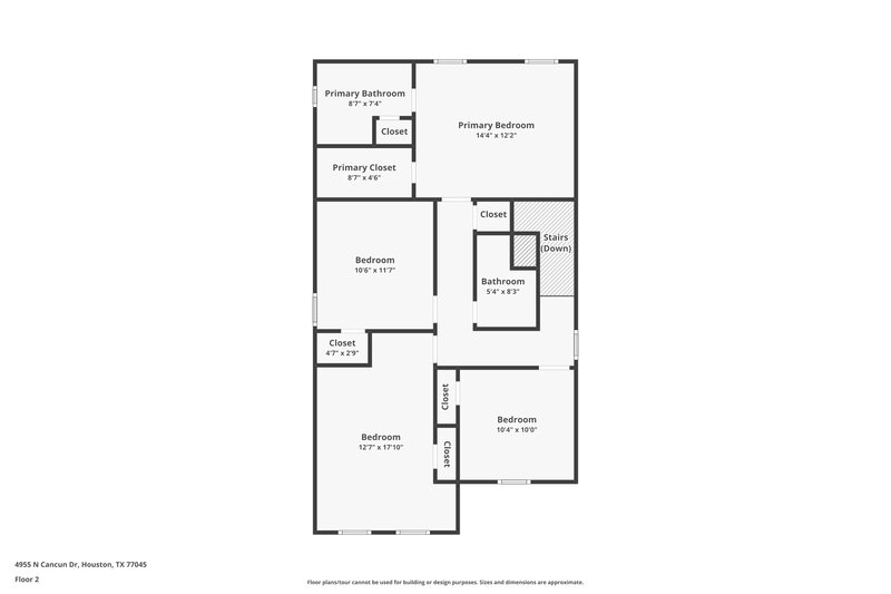 1,635/Mo, 4955 N Cancun Dr Houston, TX 77045 Floor Plan View 2