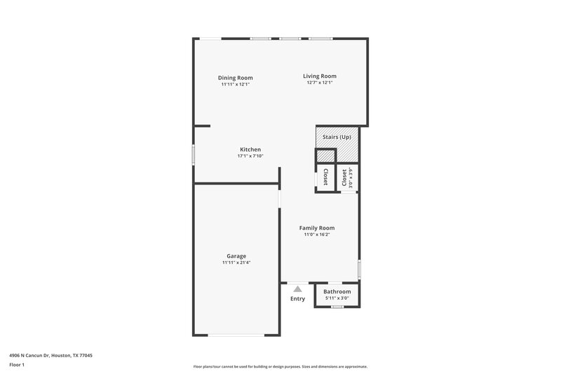 1,685/Mo, 4906 N Cancun Dr Houston, TX 77045 Floor Plan View