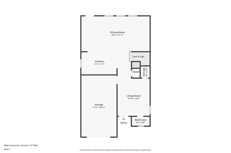1,580/Mo, 4958 S Cancun Dr Houston, TX 77045 Floorplan View