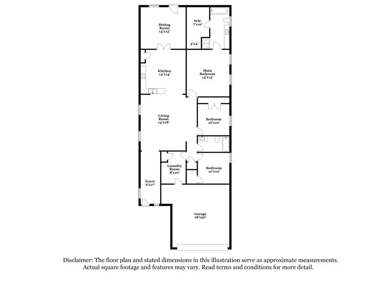 1,660/Mo, 6718 Green Pear Ln Houston, TX 77049 Floor Plan View