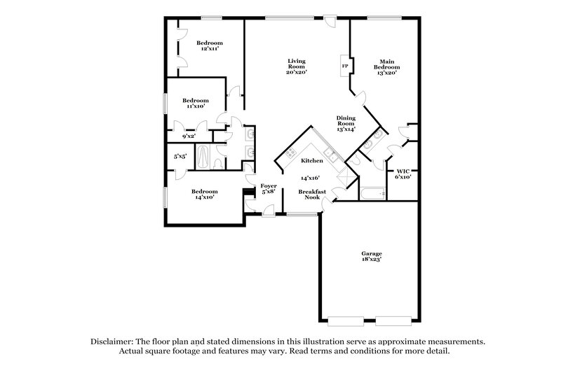 1,770/Mo, 11422 Milners Point Dr Houston, TX 77066 Floorplan View
