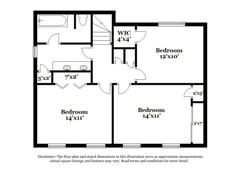 1,990/Mo, 6615 Seegers Trail Dr Houston, TX 77066 Floorplan View 2