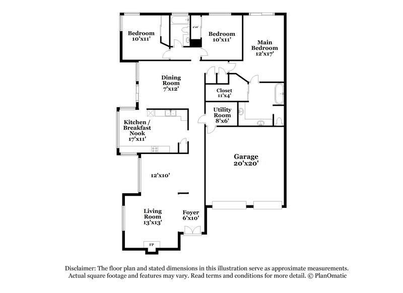 1,880/Mo, 7831 Poitiers Dr Houston, TX 77071 Floorplan View