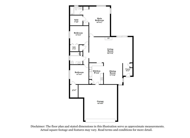 1,840/Mo, 11002 Willwood Dr Houston, TX 77072 Floor Plan View