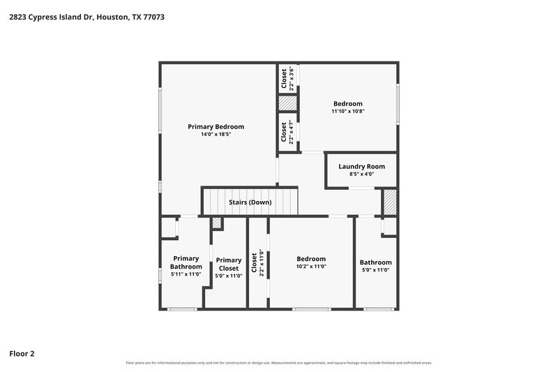 1,560/Mo, 2823 Cypress Island Dr Houston, TX 77073 Floor Plan View 2