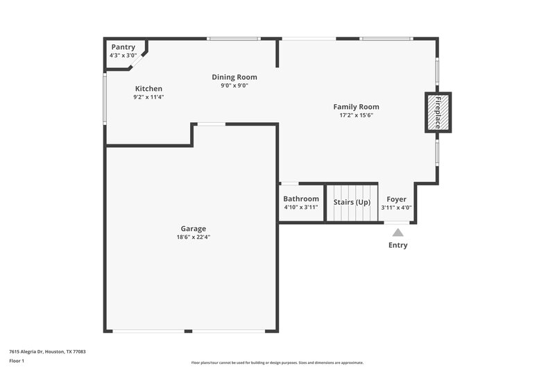 1,715/Mo, 7615 Alegria Dr Houston, TX 77083 Floor Plan View