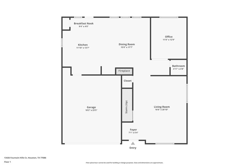 2,125/Mo, 13426 Fountain Hills Ct Houston, TX 77086 Floor Plan View