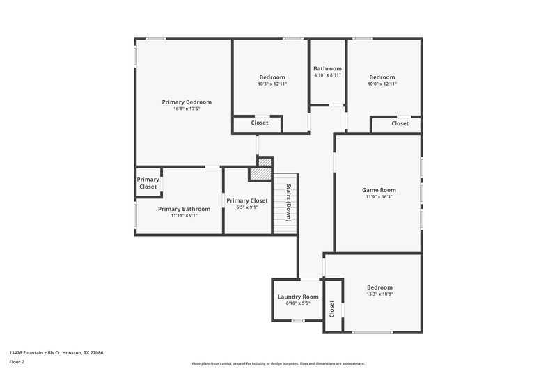 2,125/Mo, 13426 Fountain Hills Ct Houston, TX 77086 Floor Plan View 2